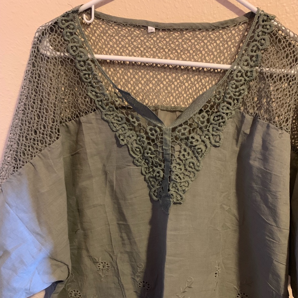 Olive green blouse SZ 2x